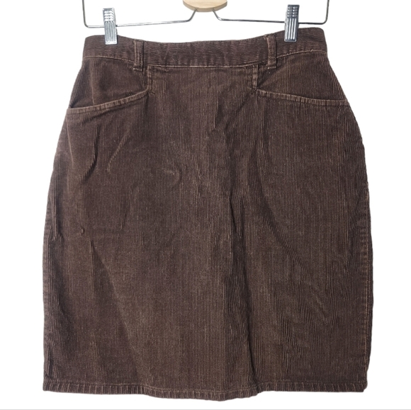 Vintage Dresses & Skirts - Vintage Y2K Brown Corduroy Skirt Size 10